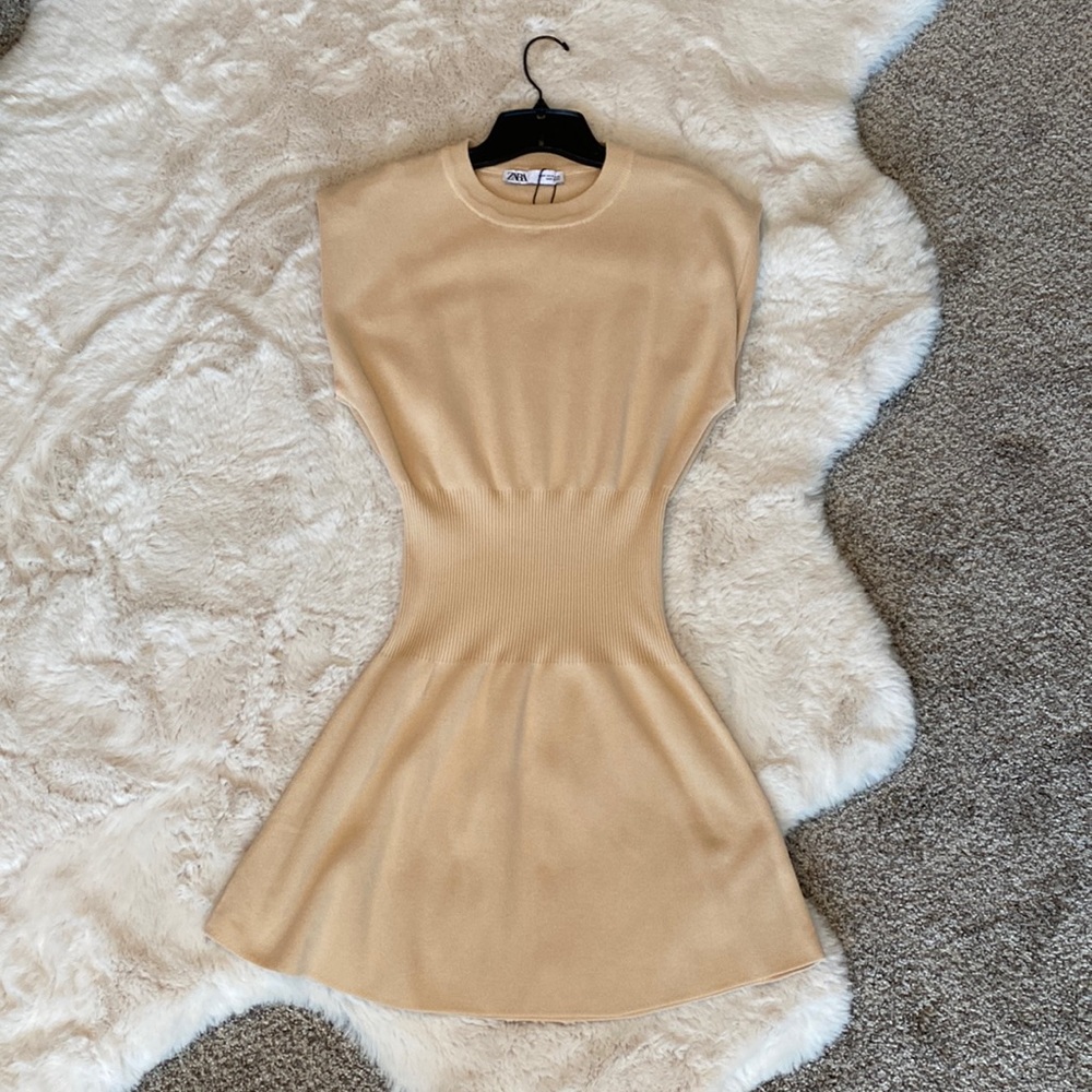 Zara light tan dress